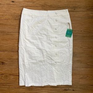 Forever 21 NWT white linen skirt